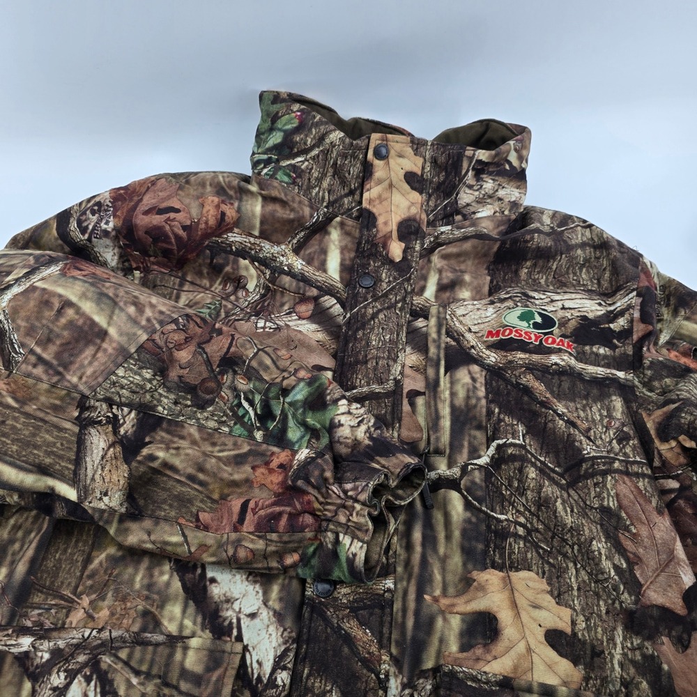 Mossy Oak Hunting Jacket Mens Break Up Infinity Camo Waterproof Brown XL